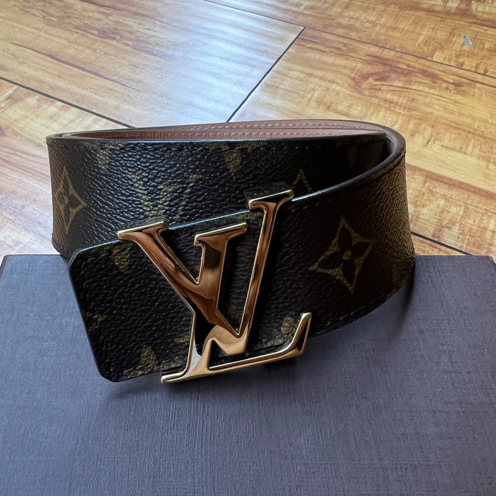 Louis Vuitton Tan Belt with Gold Buckle